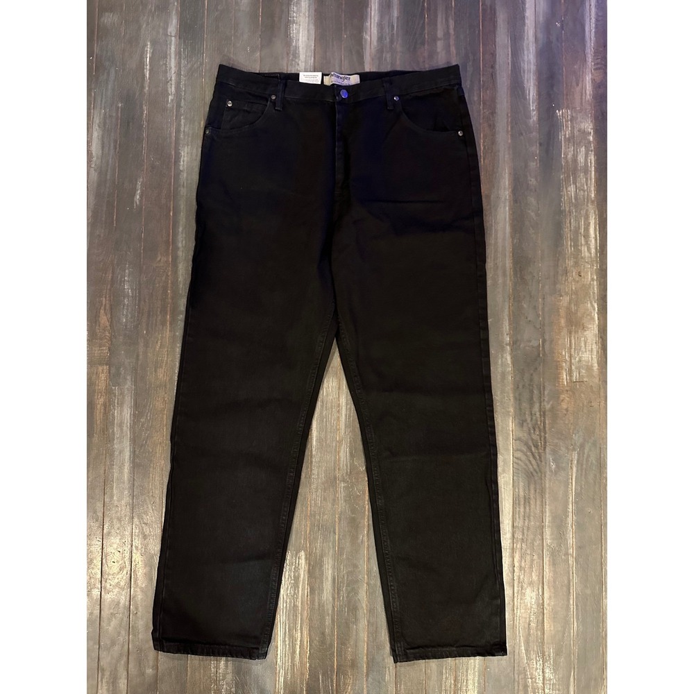 Wrangler Authentics Mens Regular Fit Black Denim Jeans 10ZM200BK 38x34 NWT